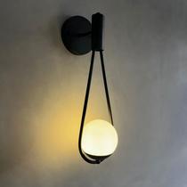 Arandela de Parede Moderno Gota de alumínio Com Vidro Globo 12cm Para Corredor, Sala, Quarto, Cabeceira Cama, banheiro