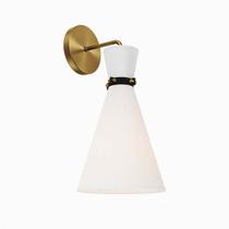Arandela de parede Modway Starlight de 1 luz branca em latão acetinado