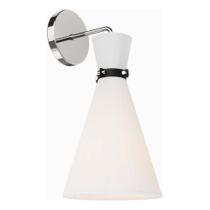 Arandela de parede Modway Starlight de níquel branco de 1 luz
