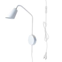 Arandela de Parede New City c/ Plug e interruptor - Branco Arandela de Parede New City c/ Plug e interruptor - Branco