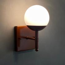Arandela de Parede Quadrada de Cobre alumínio e bivolt Com Globo vidro 12cm Arandela de Parede Quadrada de Cobre alumínio e bivolt Com Globo vidro 12cm