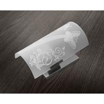 Arandela de parede Suegil Calha Borboleta Base Inox E Vidro Decorado