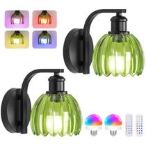 Arandela de parede VerRon, conjunto de 2 controles remotos RGB recarregáveis Arandela de parede VerRon, conjunto de 2 controles remotos RGB recarregáveis