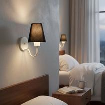 Arandela de Parede Vivare AR-2035BRPR Cúpula em Tecido Preta Arandela de Parede Vivare AR-2035BRPR Cúpula em Tecido Preta