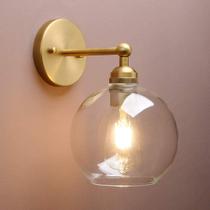 Arandela de parede Yosoan Vintage Gold 17.7cm Glass Shade Arandela de parede Yosoan Vintage Gold 17.7cm Glass Shade