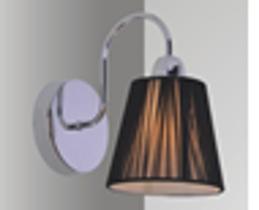 Arandela de toque com cúpula fio de seda preta Arandela de toque com cúpula fio de seda preta