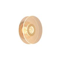 Arandela Disco Acrílico Dourado Led 7W 3000K 20cm