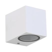 Arandela Dots Square (l)7,2cm (c)9,5cm (a)8cm 1xgu10 Mr16 Max 50w Ip65 Branco