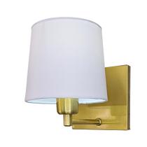 Arandela dourada tecido branco cabeceiras parede diversos Interno E 27 Arandela dourada tecido branco cabeceiras parede diversos Interno E 27