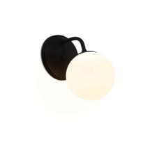 Arandela Drop Globo Branco 1X G9 Preto