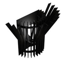 Arandela em MDF - Completa - Cor: Preta Arandela em MDF - Completa - Cor: Preta