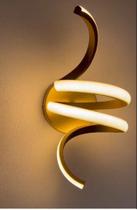 Arandela espiral de parede dourada 1 lâmpada duque - ARQUITETIZZE