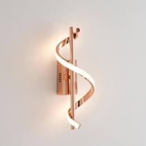 Arandela Espiral Moderna Led Quarto Sala Escritório 4000k