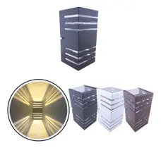 Arandela Externa 2 Focos 6 Frisos Moderna Parede Ar2010