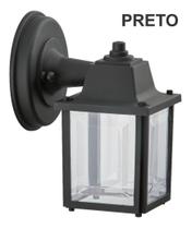 Arandela Externa Colonial Vintage Retro Quadrada Preto 336