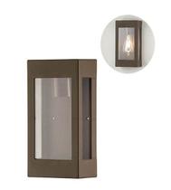 Arandela Externa Retangular Vintage Retro Marrom E27 Varanda Zan87