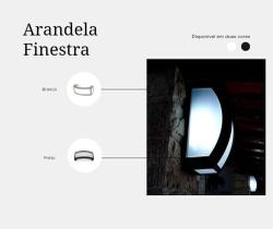 Arandela Finestra Externa em Policarbonato Branca Arandela Finestra Externa em Policarbonato Branca