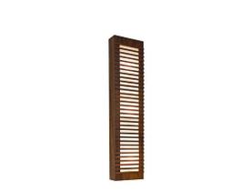Arandela fox lustres ar05-b ripada 50x20x9cm madeira mdf e acrílico 2xe27