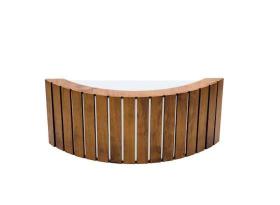 Arandela fox lustres ar08 ripada 15x40x9cm madeira mdf e acrílico 2xe27