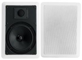 Arandela Frahm Retangular Plástica 6" Coaxial 30w Rms Branca