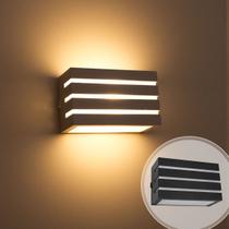 Arandela Frisada Policarbonato Preta p/ área Externa e Interna + Lâmpada Led 5W 3000k St641 Arandela Frisada Policarbonato Preta p/ área Externa e Interna + Lâmpada Led 5W 3000k St641