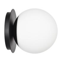 Arandela Hanaloa Globo Preto Fosco 15x15x17 cm