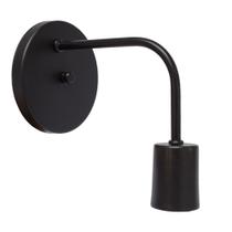 Arandela haste 15 cm preto fosco Arandela haste 15 cm preto fosco