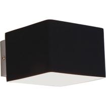 Arandela Hélios Quadrada Vidro Preto Para Led