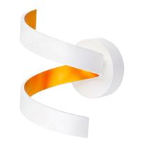 Arandela Helix Espiral Branco e Dourado 15cm Led 6W 3 em 1 Bivolt Arandela Helix Espiral Branco e Dourado 15cm Led 6W 3 em 1 Bivolt