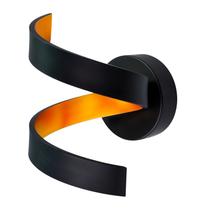 Arandela Helix Espiral Preto e Dourado 15cm Led 6W 3 em 1 Bivolt Arandela Helix Espiral Preto e Dourado 15cm Led 6W 3 em 1 Bivolt