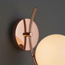 Arandela Hevvy La Vitta Bola De Vidro - Rose Gold