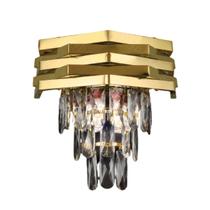 Arandela Hexagone 27Cm Cristal Dourado Sindora Arandela Hexagone 27Cm Cristal Dourado Sindora