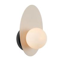 Arandela ibira preto / dourado e branco (c)14cm (l)13cm (a)25cm 1xg9 25w - hl015