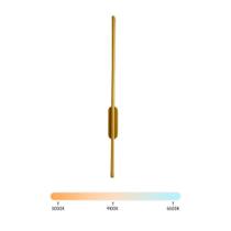 Arandela LED 12W Fit 60cm Sabre Parede Slim Dourado Multicor Bivolt