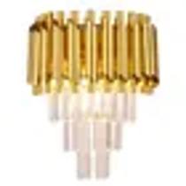 Arandela Led 31cm Metal E Cristal Dourado Dinâmica Dcb06513 Arandela Led 31cm Metal E Cristal Dourado Dinâmica Dcb06513