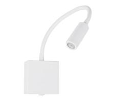 Arandela Led 3W Haste Flexível Quarto Cabeceira Branco