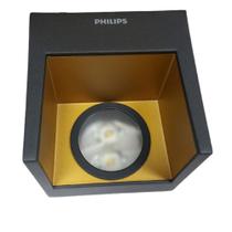 Arandela Led 5w 2700k Preto e Dourado 220v IP20 Philips