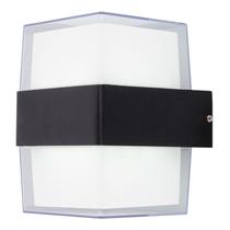 Arandela LED 6W 3000K Duplo Facho Quadrada Preto E Leitoso Eletrorastro Arandela LED 6W 3000K Duplo Facho Quadrada Preto E Leitoso Eletrorastro