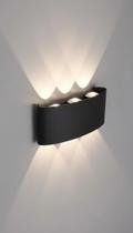 Arandela LED 6W Retangular 2 Focos 6 Lentes Preta Arandela LED 6W Retangular 2 Focos 6 Lentes Preta
