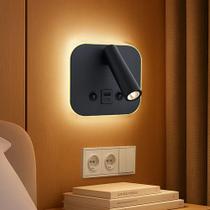 Arandela Led 8w Cabeceira Parede Leitura Articulada Quarto Arandela Led 8w Cabeceira Parede Leitura Articulada Quarto
