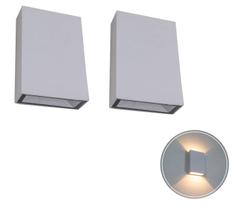 Arandela Led blindada efeito 2 faixos 4W 3000K branca Elgin kit 2 pçs