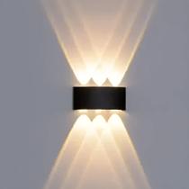 Arandela Led Cinderella 3 Fachos 6w 3000k Preto