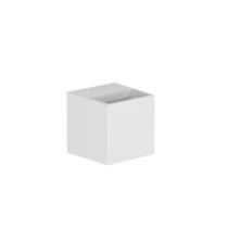 Arandela Led Cubo Quadrado Facho R Externo 2700K 2W Bivolt 5X5X5Cm Alumínio - Interlight 4104-A0-S