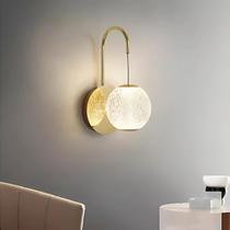 Arandela LED Esfera Cristal Cabeceira Quarto Sala 5W 3em1