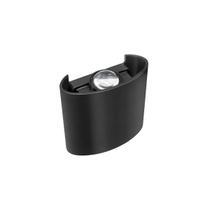 Arandela led lentille ip65 singulier lumanti de sobrepor 3000k 2w 180lumens autovolt preto Arandela led lentille ip65 singulier lumanti de sobrepor 3000k 2w 180lumens autovolt preto