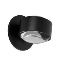 Arandela Led Vidro Aluminio Preto 8w 75 3000k Effect