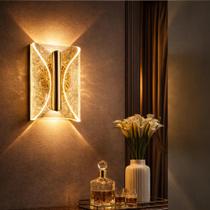 Arandela Luminária 7W Parede Luxo 2 LED Luz Dupla Quente Neutra Branca EBAR80156 Arandela Luminária 7W Parede Luxo 2 LED Luz Dupla Quente Neutra Branca EBAR80156