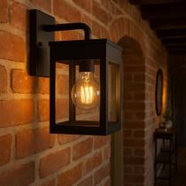 Arandela Luminária Colonial Moderna Lanterna decorativa com Vidro Cristal