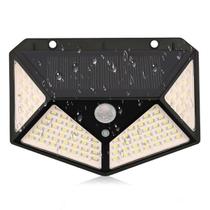 Arandela Luminária com 100 Leds Solar a Prova D'água