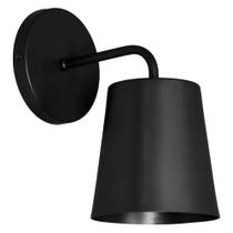 Arandela Luminária De Parede Balde Moderna Cama Quarto Preto